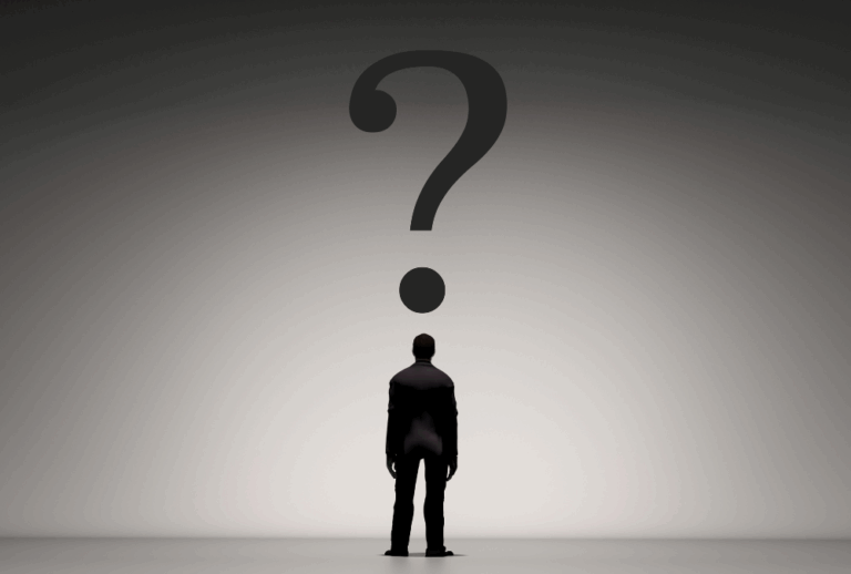 Image is of a silhouette of a man with a large question mark above his head, concept of what shows up on background checks in Washington