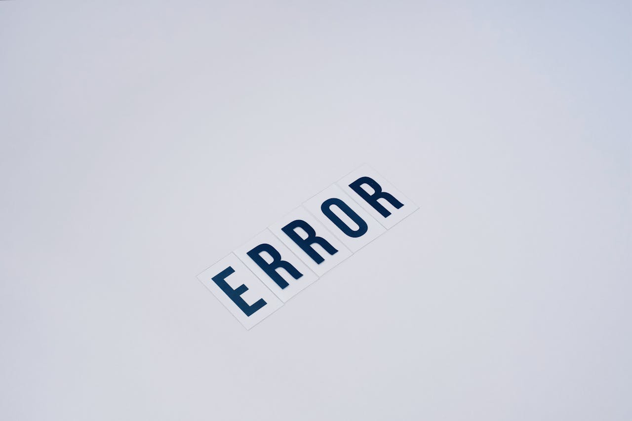 Simple error sign showing background check errors