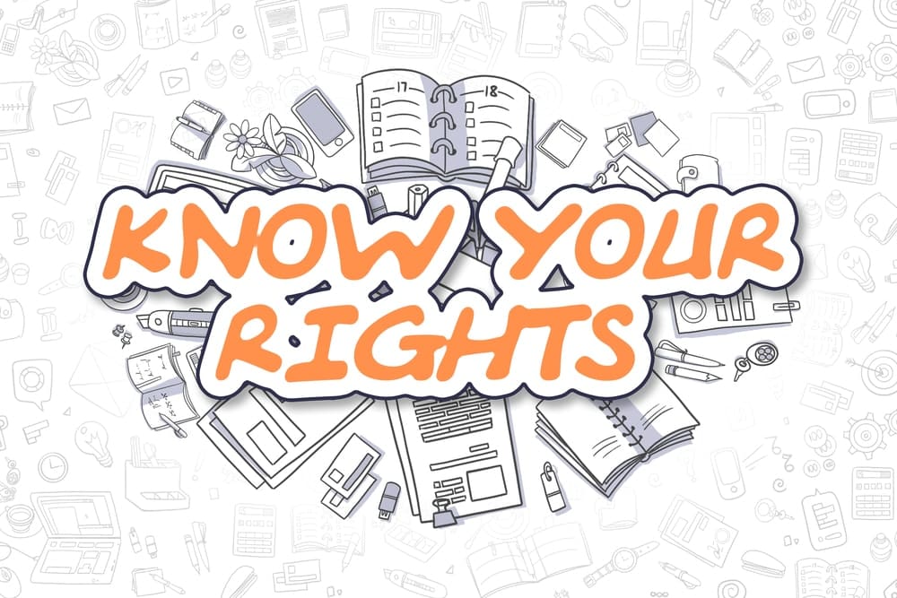 Image shows a colorful “Know Your Rights” graphic, highlighting the legal protections tenants have during the screening and application process.